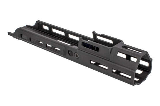 Kinetic Development Group 4.25in MREX Modular Receiver Extension for the SCAR with black anodized finish and M-LOK mounting.